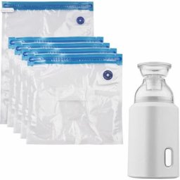 Pompe électrique avec sacs de rangement sous vide avec câble usb, 5 sacs de rangement portables