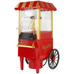 Rétro Chariot Appareil Machine à Pop Corn Maker Sans Huile Maison 1100W 220V EU