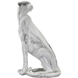 Figure de chiffre de léopard Figure Leopard Animal blanc 17x24x40cm 27405 - Blanco - Signes Grimalt