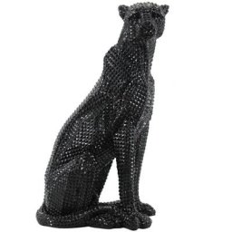 Signes Grimalt Figure de chiffre de léopard Figure Leopardo Animaux noirs 27x34x53cm 27429 - Negro