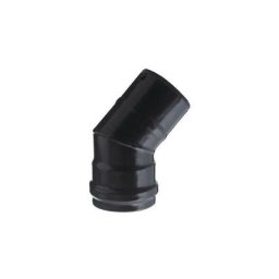 Save coude pour poêle à granulés 45 ouvert porcelaine noire mate mm.1,2 d.8 mf sans joint - Save