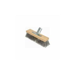 Balai à poils en acier monobloc avec support de poignée en métal Tête de balai à brosse - Hêtre de