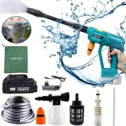 Nettoyeur haute pression sans fil, nettoyeur haute pression portable 435 psi avec accessoires, sans