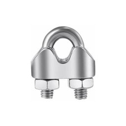 12 pièces serre cable inox 3 mm galvanisé Pince à câble métallique pince à corde en forme d'arc