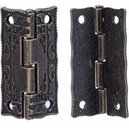 Charnière pour meuble Lot De 10 Vintage Mini Charnières Et Vis Pour Meubles Porte Cabinet Tiroir Et