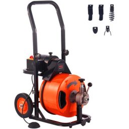 Deboucheur Electrique de Canalisation 15 m x 9,5 mm Machine de Nettoyage de Tuyaux Alimentation