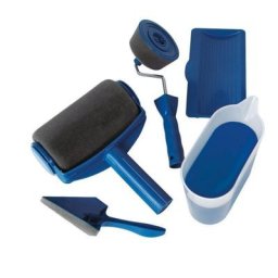 Seenlin - Brosse à peindre brosse à rouleau à éponge 5 en 1 set de coin de mur brosse à peindre