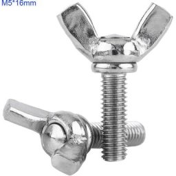 5 pièces/sac M5 vis à main papillon aile boulons assortiment ensemble de 304 attaches en acier