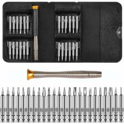 Kit Tournevis de Précision 25 en 1, Mini Tournevis pour Lunettes, Téléphone, pc, Montre, Tablette,
