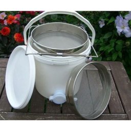 20L Récipient à miel d'apiculteur Filtre à tamis en acier inoxydable avec couvercle