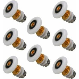 Blanc 1 8 Pièces Roulette Douche 25mm, de Porte Douche, Coulissante Salle Bains pour Sur Roulettes