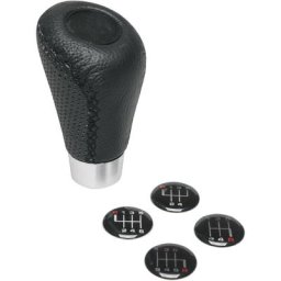 Pommeau simili cuir noir avec pastilles
