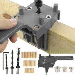 41 pcs Gabarits de Perçage Cheville Gabarit de Percage Tourillon Kit Gabarait de Goujon Menuiserie