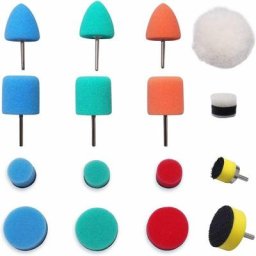 Mini Éponges de Polissage, Set de Polissage, 16Pcs 0.5-1in Kit de Polissage Pad Éponge à polir Kit