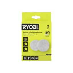 Ryobi - Lot de 2 bonnets RAEPB150 - 150mm - 1 bonnet polissage - 1 bonnet tissu éponge - Pour