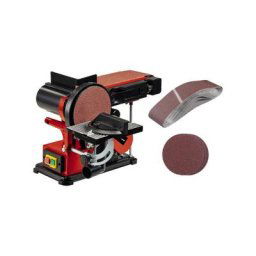 Einhell - Pack Ponceuse stationnaire à bande et à disque - tc-us 380 - 380W - Lot de 3 bandes et 3