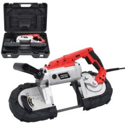 Scie à ruban avec mallette portable Acier vidaXL