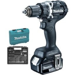 Makita - Perceuse-visseuse 18V Black (machine complète) + 2 batterie 3 Ah + chargeur + coffret