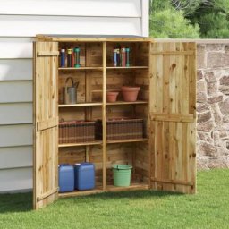 Abri de jardin à outils | Stockage extérieur 123x50x171 cm Bois de pin imprégné 13629 - Brun