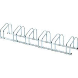 Râtelier pour 6 vélos dim. 179L x 33l x 27H cm acier galvanisé - Gris