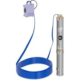 Pompe De Puits Profond 6 000 l/h Submersible Pompe à Eau Immergee 58m Inox 550 w - Argent