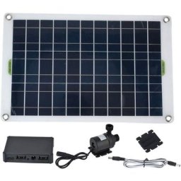 Kit de Pompe à Eau Solaire, Pompe Submersible à énergie Solaire 800L/h avec Panneau Solaire 50W