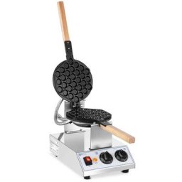 Gaufrier Électrique Professionnel Rond Rotatif Machine Gaufres 1415w Inox Alu - Or