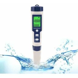 Testeur électronique de PH-mètre, 5 en 1 PH Testeur Thermomètre de poche Qualité de l'eau PH EC Sel