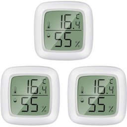 Pack de 3 mini hygromètres à thermomètre numérique lcd pour chambre de bébé, chambre pour personnes