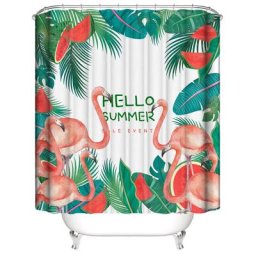 Rideau de Douche de Flamant ardent 180200 cm, Rideau de douche de Été Rideau de Douche en Polyester