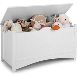 COSTWAY Coffre à Jouets en Bois avec Couvercle Rabattable, Banc de Rangement Enfants avec Poignée