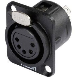 Xlr embase femelle, contacts droits Hicon HI-X5DF-M Nombre de pôles (num): 5 noir 1 pc(s)