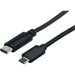 Manhattan - Câble usb usb 2.0 usb-c® mâle, USB-Micro-B mâle 1.00 m noir certifié ul 353311