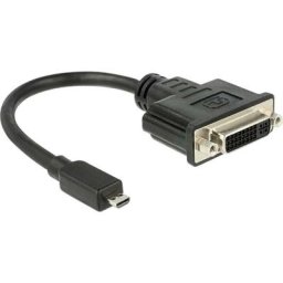 Adaptateur hdmi, dvi Delock 65563 [1x hdmi mâle d Micro - 1x dvi femelle 24+5 pôles] 20.00 cm noir