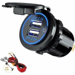 Double Prise de Chargeur usb, Double Prise de Courant de Chargeur de usb 5V / 4.2A avec