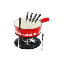 TABLE ET COOK - Service à fondue savoyarde 22cm Montagne rouge