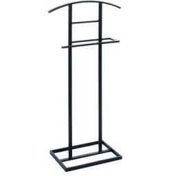 Valet de nuit en métal noir - longueur 45 x profondeur 26 x hauteur 101 cm