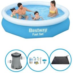 Bestway - Piscine Fast Set - Plus des accessoires - 305x66 cm - Bleu