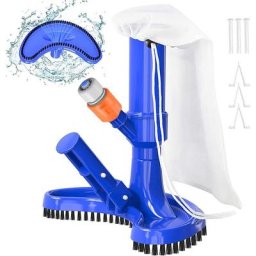 Aspirateur Piscine, Nettoyeur sous Vide Portable amélioré avec Brosse et Sac, pour Piscine Hors