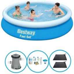 Bestway - Piscine Fast Set - Plus des accessoires - 366x76 cm - Bleu