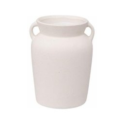 Vase Design Anses 20cm Blanc