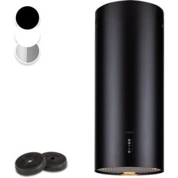 Klarstein - Hotte aspirante bolea - hotte d'îlot ø38 cm évacuation/circulation d'air 600 m³/h led +