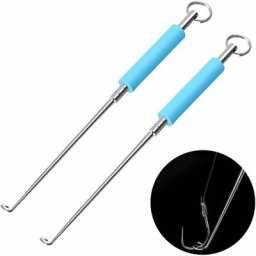 2 Pièces Acier inoxydable Remover Poisson Crochet, Accessoires de Pêche Outil de Retrait d'hameçon