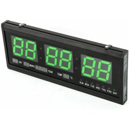 Horloge murale numérique à led 24 heures avec calendrier horaire, affichage de la date et de la