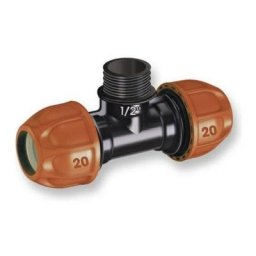 Webmarketpoint - Raccord en t pour tuyau ø 20 mm avec filetage 1-2 ""m