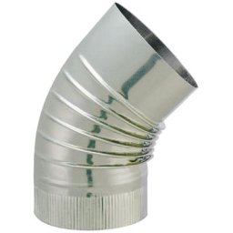 Tuyau tyral inox 304 - Diam. 125 - Coude plissé br 45° - Joncoux