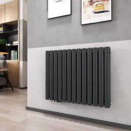 Heilmetz - ovale panneau radiateur radiateur salle de bain chauffage connexion latérale horizontale