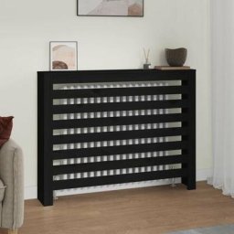 Cache-radiateur Moderne - Équipement pour radiateur Noir 108,5x19x84 cm Bois massif de pin BV463882