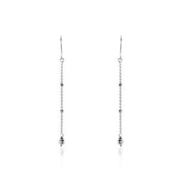Boucles D'oreilles Pendantes Elea Argent Blanc