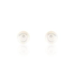 Boucles D'oreilles Puces Pascaloun Argent Perle De Culture